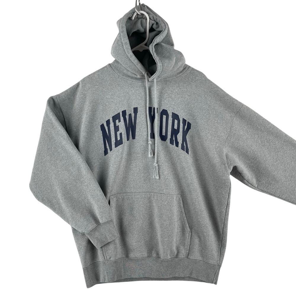 Brandy Melville Womens Christy New York Hoodie One Size Gray Oversized